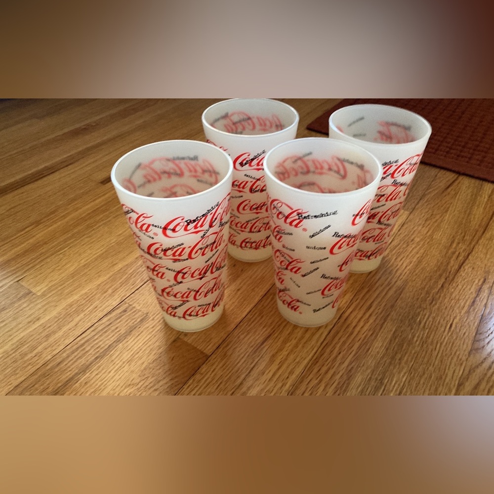 Vintage Thermoserv plastic coke tumblers made in usa. Sold on Etsy